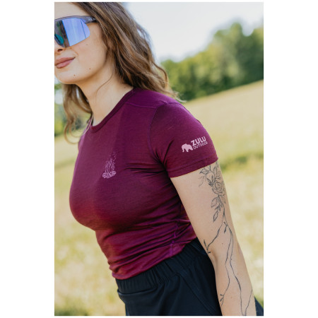 Damen-T-Shirt Zulu Merino Fire 160 Short