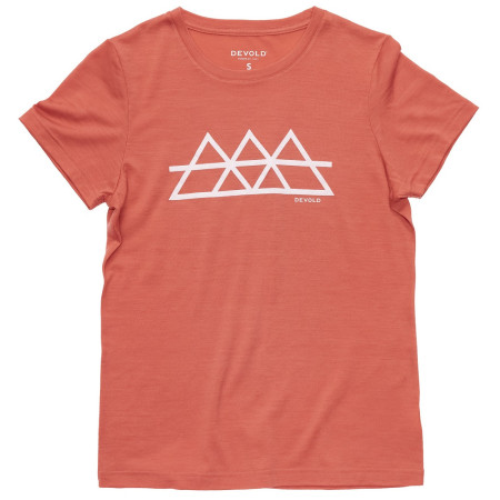 Damen-T-Shirt Devold Classic "Triple" Tee Wmn rot/orange Coral