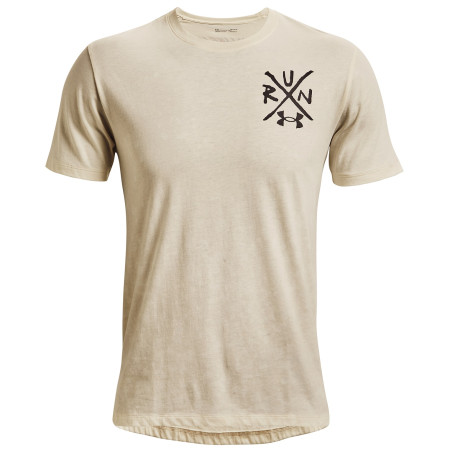 Herren-T-Shirt Under Armour Destroy All Miles Tee weiß Stone / Jet Gray / Cerulean