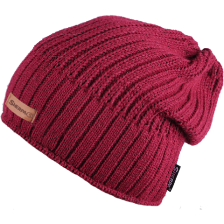 Wintermütze Sherpa Beanie Mono rot Bordo