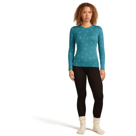 Damen-Funktionsshirt Icebreaker Women Merino 200 Oasis LS Crewe Snow Day