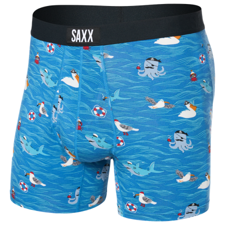 Boxershorts Saxx Ultra Super Soft Boxer Brief Fly hellblau seas the day-lake blue