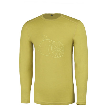 Herren-T-Shirt Warg Merino Lemon 165 Long hellgrün Lime