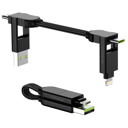 Lade- und Datenkabel Rolling Square inCharge X 6v1 schwarz black