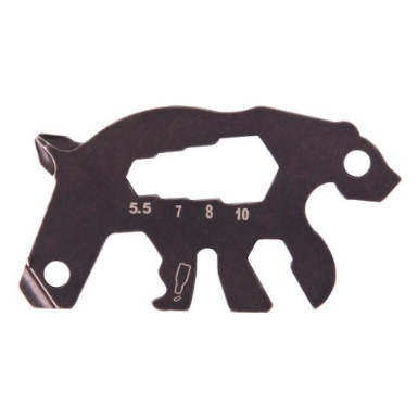 Messer Munkees multifunkční karta medvěd grau