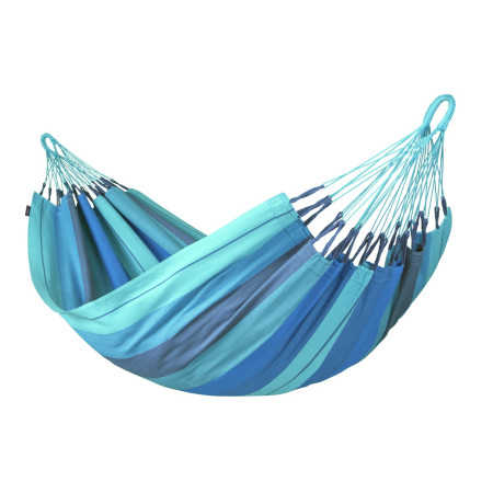 Hängematte La Siesta Modesta Single Stripes blau lagoon