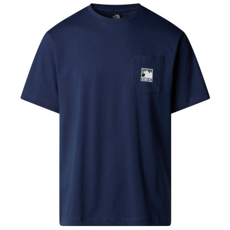 Herren-T-Shirt The North Face M Mountain Logo Relaxed S/S Pocket Tee dunkelblau Summit Navy