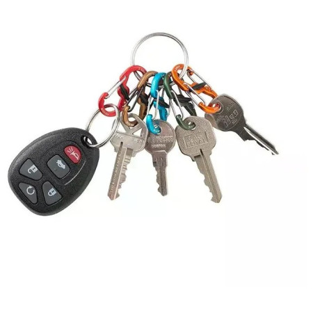 Schlüsselanhänger Nite Ize KeyRing Locker Aluminum 5 S-Biner