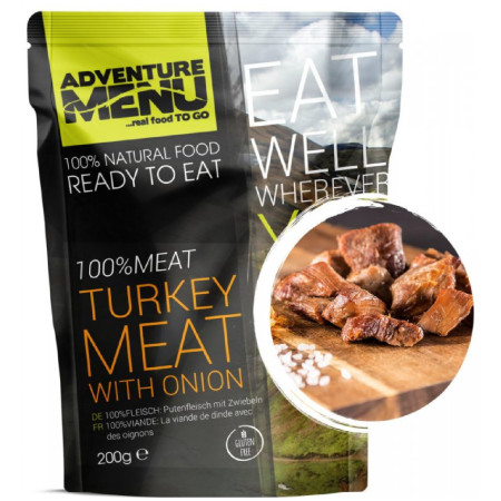 Fertigessen Adventure Menu 100 % Putenfleisch auf Zwiebeln 200 g