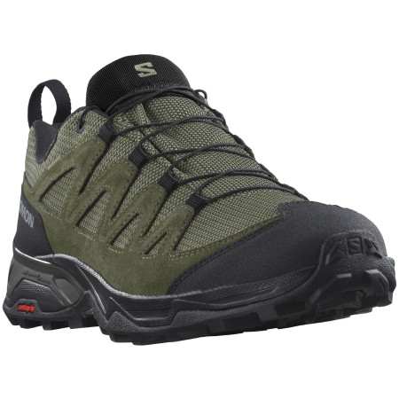 Wanderschuhe Salomon X Ward Leather Gore-Tex grün/schwarz Deep Lichen Green / Black / Olive Night