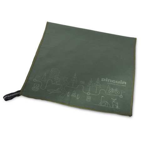 Handtuch Pinguin Micro Towel Map L grau Grey