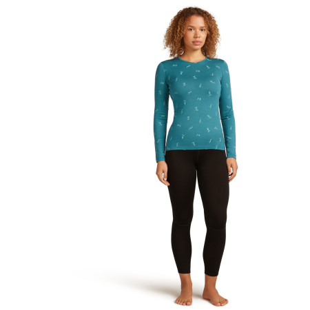 Damen-Funktionsshirt Icebreaker Women Merino 200 Oasis LS Crewe Snow Day