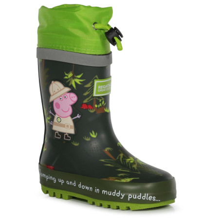 Kinderstiefel Regatta Peppa Splash Welly grün Dkkhakforest