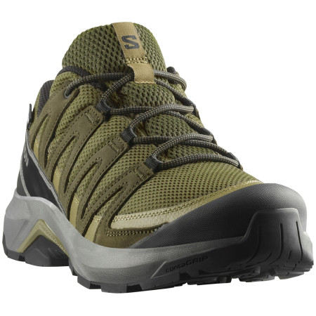 Wanderschuhe Salomon X-Adventure Recon Gore Tex grün Olive Night / Martini Olive / Pewter