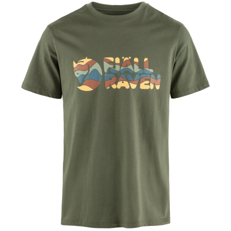 Herren-T-Shirt Fjällräven Multicolor Logo T-shirt M grün Laurel Green