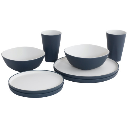Geschirrset Outwell Gala 2 Person Dinner Set dunkelblau Navy Night