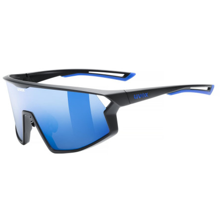 Sonnenbrille Uvex Skyryse schwarz/blau BLACK MATT/MIR.BLUE