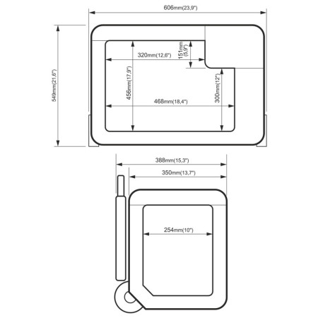 Kompressor-Kühlschrank Yolco BCX50