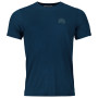 Herren-T-Shirt Ortovox 120 Cool Tec Mtn Stripe Ts M dunkelblau deep ocean