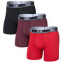 Herren-Boxershorts Saxx Essential Perform Mesh Boxer Brf Fly 3Pk rot classic red/maroon/black
