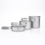 Geschirrset Keith Titanium Titanium pot and Pan Cook Set 3-Piece grau