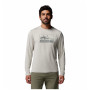 Herren-T-Shirt Columbia Parsons Point™ Ls Graphic Tee beige Dark Stone Heather Framed Peakscape