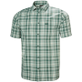 Herrenhemd Helly Hansen Fjord Qd Ss Shirt 2.0 hellgrün Green Mist Shore Plaid