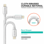 Lade- und Datenkabel Swissten Textile USB-C / Lightning 1,2 m