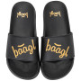 Kinderpantoffeln Baagl Logo Gold