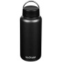 Edelstahlflasche Klean Kanteen Wide w/Wide Loop Cap - brushed stainless 1182 ml schwarz black