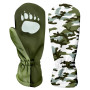 Kinder-Softshellhandschuhe WAMU Khaki
