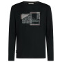 Herren-T-Shirt Icebreaker Men Merino 150 Tech Lite LS Tee Peak Balance schwarz Black