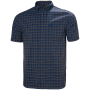 Herrenhemd Helly Hansen Fjord Qd Ss Shirt 2.0 dunkelblau Navy Vika Micro Plaid