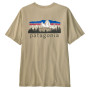 Herren-T-Shirt Patagonia M's Fitz Roy Foothills T-Shirt grau/grün Weathered Stone
