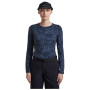 Damen-Funktionsshirt Icebreaker Women M 200 Oasis LS Crewe Moss BloomAOP