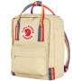 Rucksack Fjällräven Kånken Rainbow Mini beige Light Oak-Rainbow Pattern