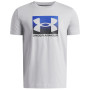 Kinder-Funktionsshirt Under Armour UA B Boxed Sports Update SS Mod Gray Light Heather hellgrau Mod Gray Light Heather / / Black