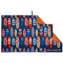 Schnelltrocknendes Handtuch LifeVenture Bedrucktes SoftFibre Trek-Handtuch blau/orange Surfboard