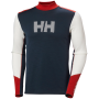Herren-Funktionsshirt Helly Hansen Lifa Merino Midw Logo weiß/blau Offwhite