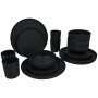 Geschirrset Bo-Camp Patom 16Stk schwarz Black