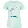 Damen-T-Shirt Regatta Wmn Fingal Slogan hellblau Bleached Aqua