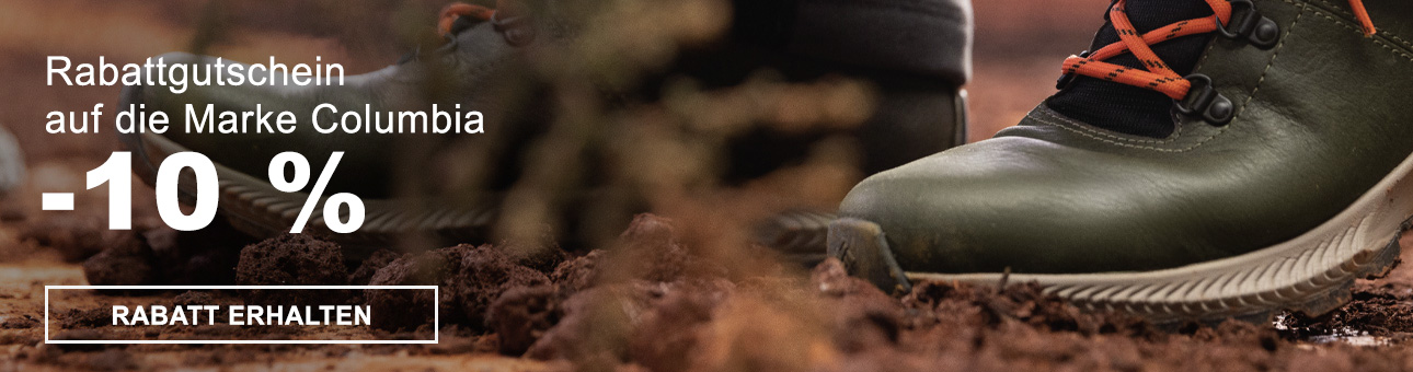 RABATT - COUPON -10% auf die Marke Columbia